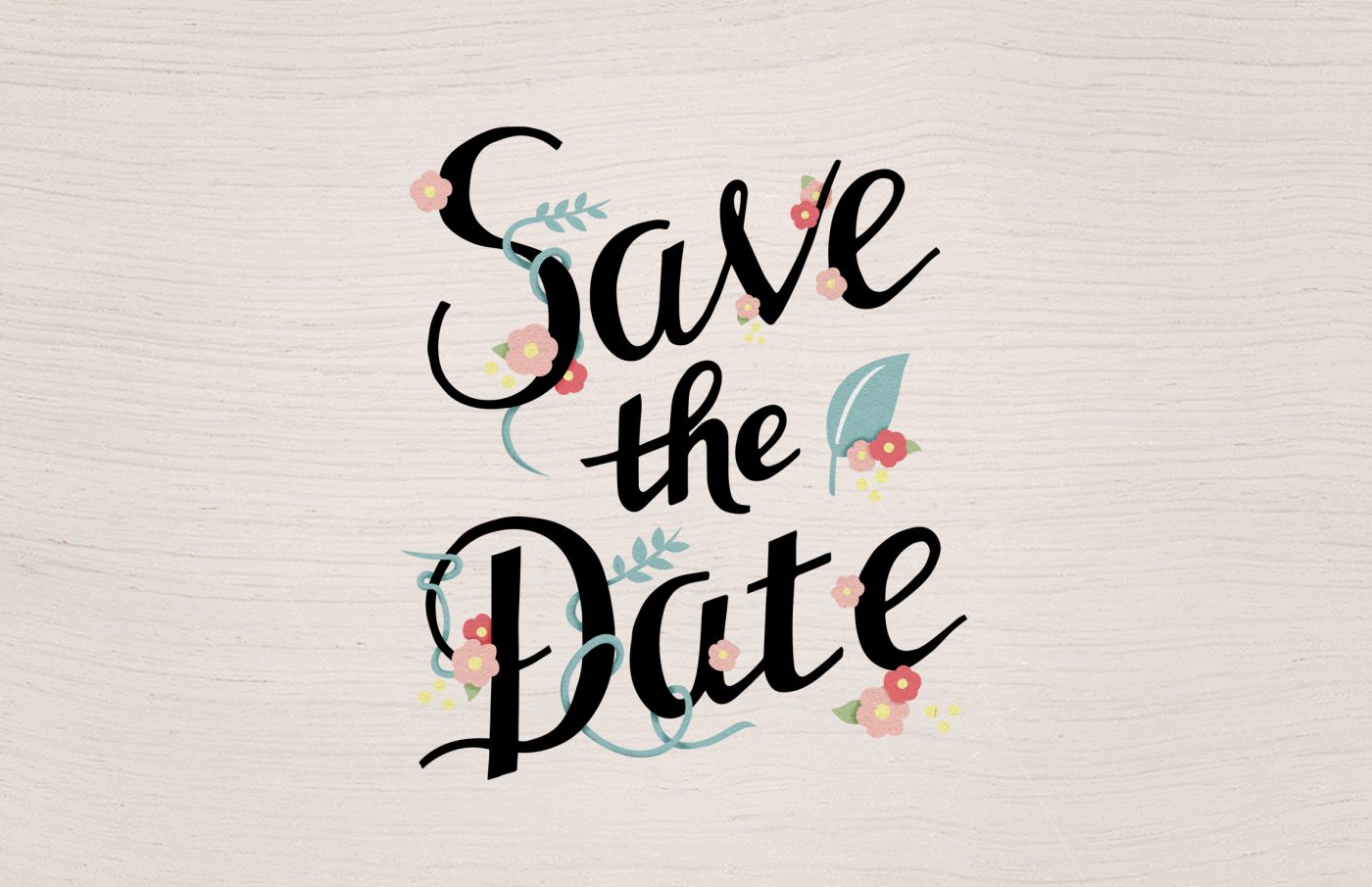 Save the date illustration